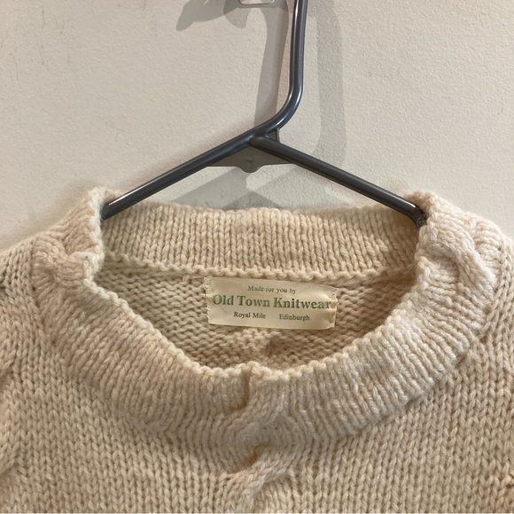 OLD TOWN KNITWEAR Sz L Cottagecore Prairiecore Braided Cable Baubles Sweater - Picture 4 of 7
